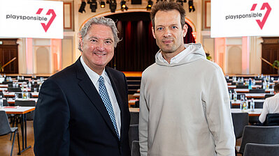 Erwin van Lambart und Alexander Wurz im Festsaal des Casino Baden.